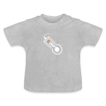 moteur - T-shirt bio col rond Bébé - gris chiné - Devant