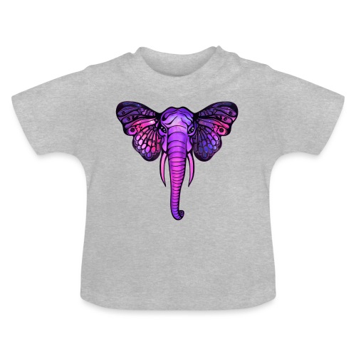 Space Elefant, Schmetterling Ohren, Afrika, Kosmos - Baby Bio-T-Shirt mit Rundhals