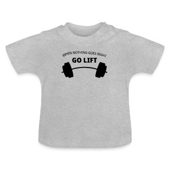 Geh trainieren - Baby Bio-T-Shirt mit Rundhals - Grau meliert - Vorne
