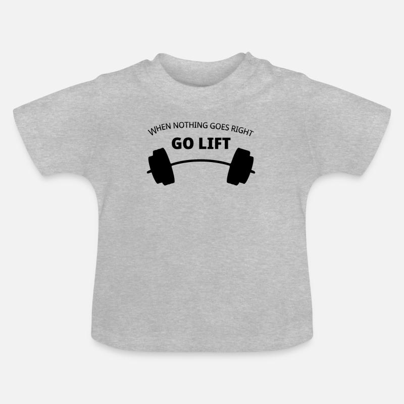 Faire de l'exercice - T-shirt bio col rond Bébé - gris chiné