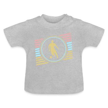 football - T-shirt bio col rond Bébé - gris chiné - Devant