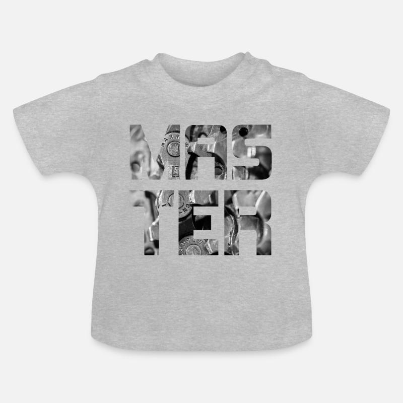 MASTER - T-shirt bio col rond Bébé - gris chiné