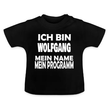 Programm Name WOLFGANG - Baby Bio-T-Shirt mit Rundhals - Schwarz - Vorne