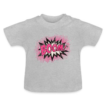 BD Vintage Boom Explosion - T-shirt bio col rond Bébé - gris chiné - Devant