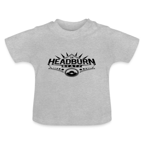 HeadburN - Logo Schwarz - Baby Bio-T-Shirt mit Rundhals