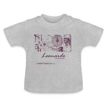 Série spéciale Leonardo - T-shirt bio col rond Bébé - gris chiné - Devant