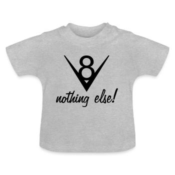 V8 - nothing else ! - T-shirt bio col rond Bébé - gris chiné - Devant