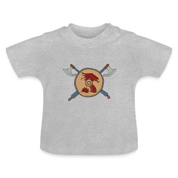 Viking Shield Vikings - T-shirt bio col rond Bébé - gris chiné - Devant