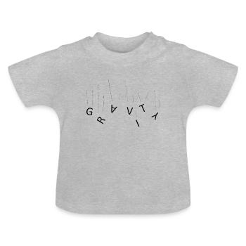 Gravity - Baby Organic T-Shirt with Round Neck - heather grey - Front