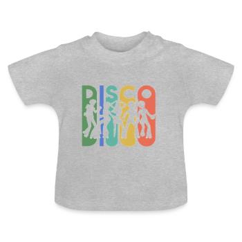Roller Disco - T-shirt bio col rond Bébé - gris chiné - Devant