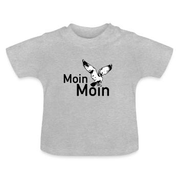Mouette "Moin Moin" - T-shirt bio col rond Bébé - gris chiné - Devant