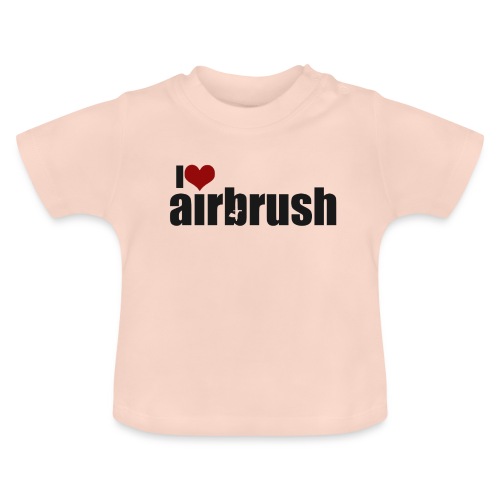 I Love airbrush - Baby Bio-T-Shirt mit Rundhals