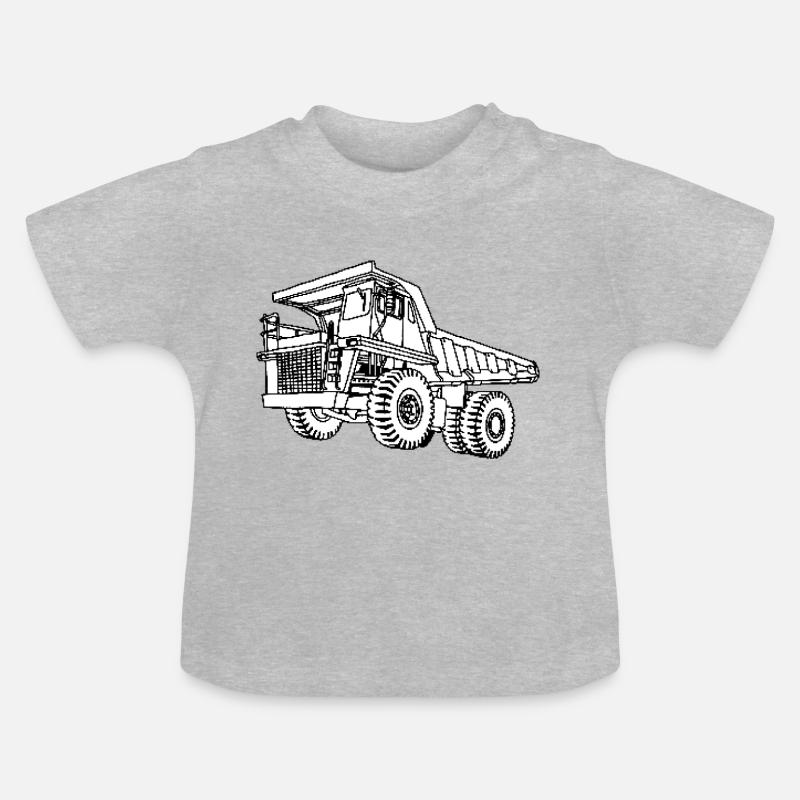véhicule - T-shirt bio col rond Bébé - gris chiné