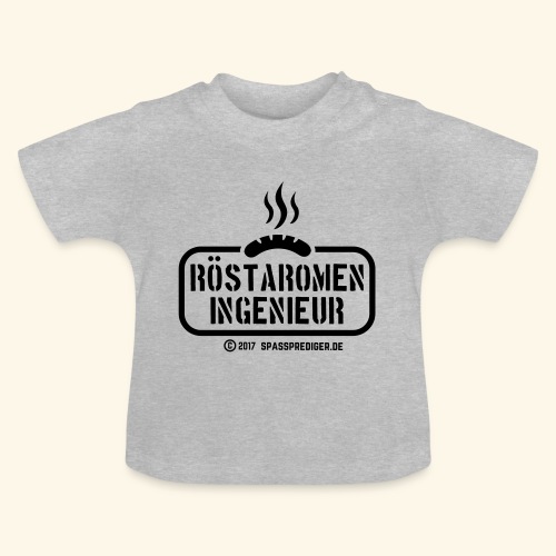 Grillsprüche-Design Röstaromeningenieur - Baby Bio-T-Shirt mit Rundhals
