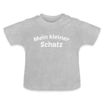 Mein kleiner Schatz - Baby Bio-T-Shirt mit Rundhals - Grau meliert - Vorne