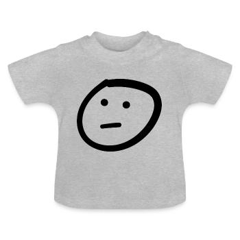Smiley - Baby Bio-T-Shirt mit Rundhals - Grau meliert - Vorne