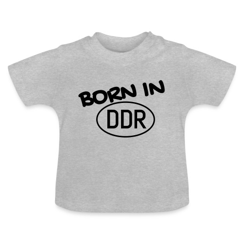 Born in DDR schwarz - Baby Bio-T-Shirt mit Rundhals