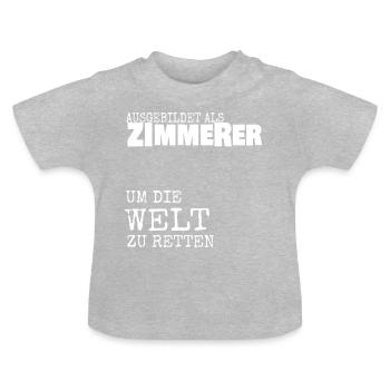 Zimmerer - Baby Bio-T-Shirt mit Rundhals - Grau meliert - Vorne