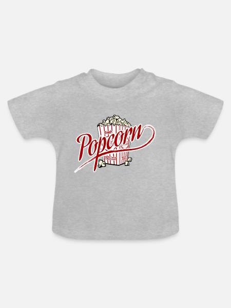 Popcorn - Baby Bio-T-Shirt mit Rundhals - Grau meliert