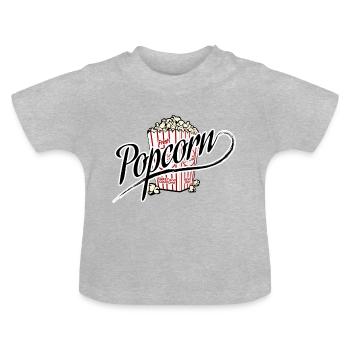 Popcorn - Baby Bio-T-Shirt mit Rundhals - Grau meliert - Vorne