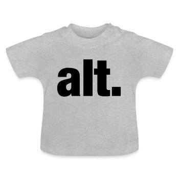 alt - geburtstag - Baby Bio-T-Shirt mit Rundhals - Grau meliert - Vorne