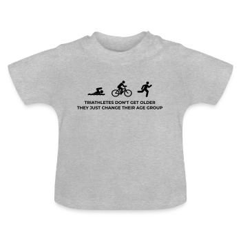 Triathletes - Baby Organic T-Shirt with Round Neck - heather grey - Front