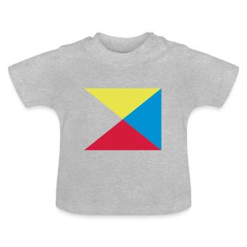 Maritime Signals –Zulu - Baby Organic T-Shirt with Round Neck - heather grey - Front
