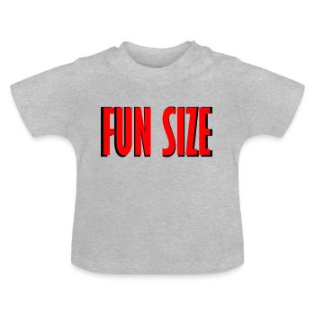 fun size - Baby Organic T-Shirt with Round Neck - heather grey - Front