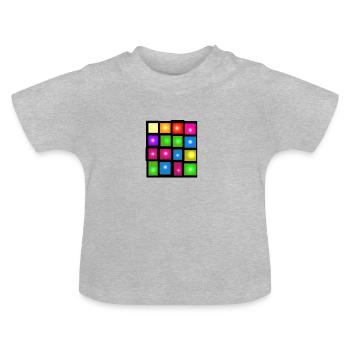 square - Baby Organic T-Shirt with Round Neck - heather grey - Front