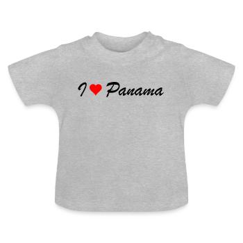Panama - Baby Bio-T-Shirt mit Rundhals - Grau meliert - Vorne