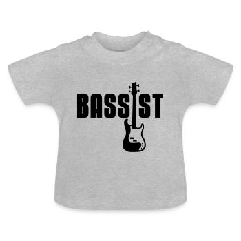 bassist - Baby Bio-T-Shirt mit Rundhals - Grau meliert - Vorne