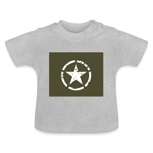 American Military Star - Maglietta ecologica con scollo rotondo per neonato