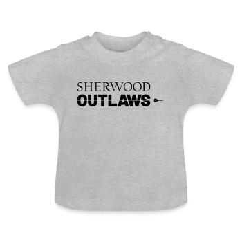 Sherwood interdit les fléchettes - T-shirt bio col rond Bébé - gris chiné - Devant