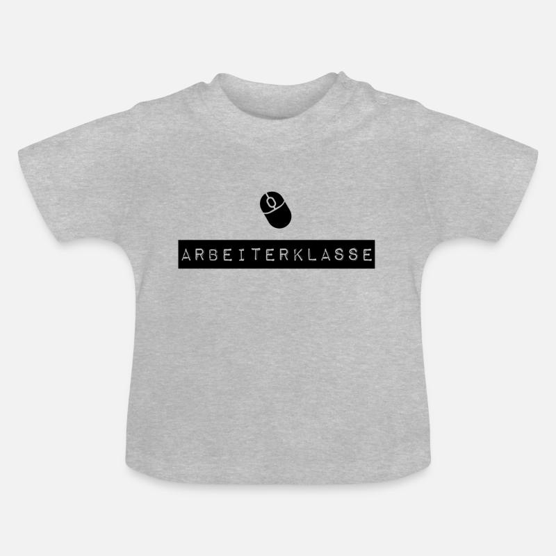 classe ouvrière - T-shirt bio col rond Bébé - gris chiné