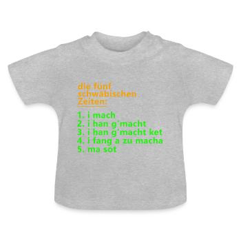 Les cinq époques souabes - T-shirt bio col rond Bébé - gris chiné - Devant