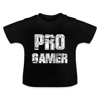 Pro Gamer - Baby Bio-T-Shirt mit Rundhals - Schwarz - Vorne