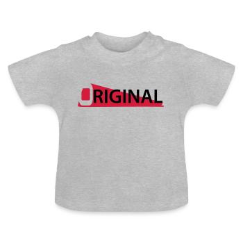 Simple Original - T-shirt bio col rond Bébé - gris chiné - Devant