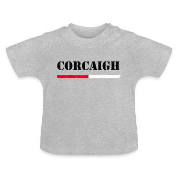 Corgaigh (Cork) - Baby Organic T-Shirt with Round Neck - heather grey - Front