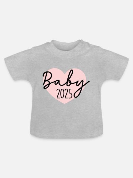Bébé 2025 - T-shirt bio col rond Bébé - gris chiné