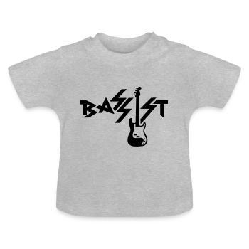 bassist - T-shirt bio col rond Bébé - gris chiné - Devant