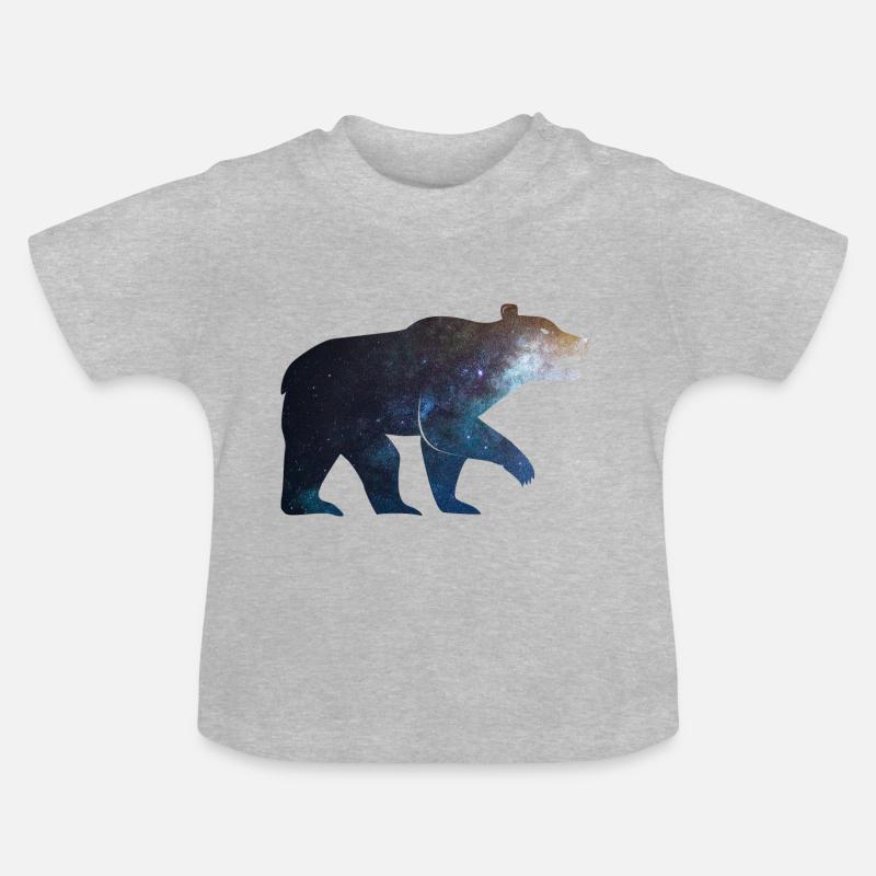 Bear Starlight - T-shirt bio col rond Bébé - gris chiné