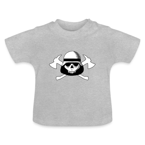 Fire Skull 2 - Baby Bio-T-Shirt mit Rundhals