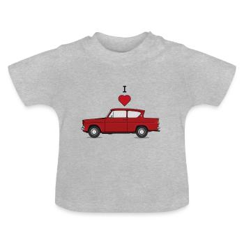 J'aime Anglia - T-shirt bio col rond Bébé - gris chiné - Devant