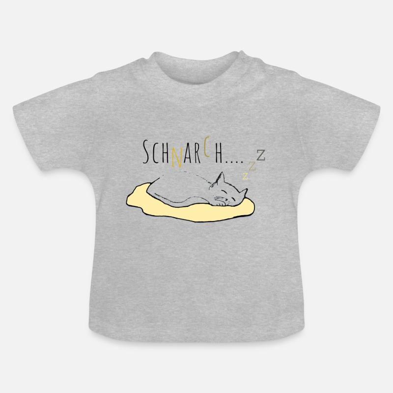Ronflement.... - T-shirt bio col rond Bébé - gris chiné