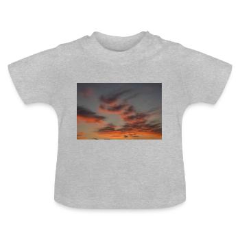 Fire sky - T-shirt bio col rond Bébé - gris chiné - Devant