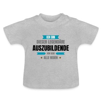 AZUBI légendaire - T-shirt bio col rond Bébé - gris chiné - Devant