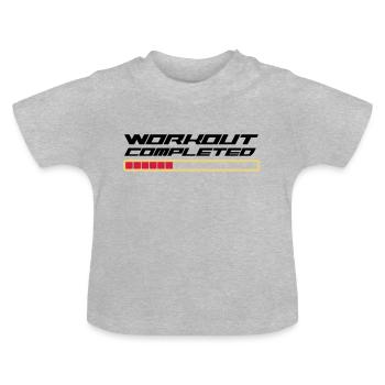 Training voltooid - Baby biologisch T-shirt met ronde hals - grijs gemêleerd - Voor