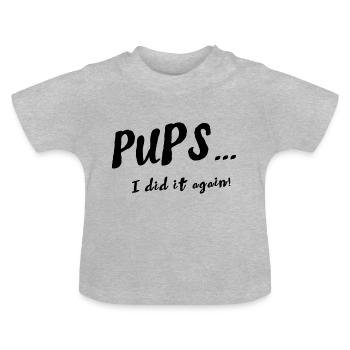 Lustiger Baby Strampler - Eltern Geburt Geschenk - Baby Bio-T-Shirt mit Rundhals - Grau meliert - Vorne