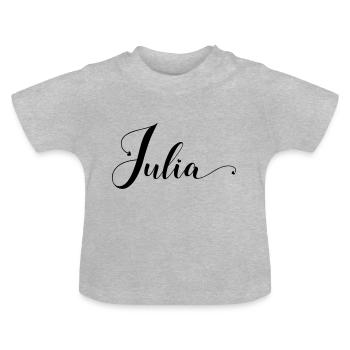 julia - Baby Bio-T-Shirt mit Rundhals - Grau meliert - Vorne