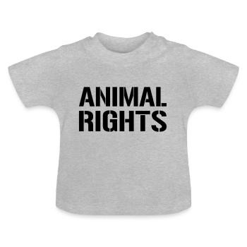 ANIMAL RIGHTS - Baby Bio-T-Shirt mit Rundhals - Grau meliert - Vorne